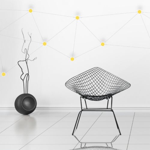 惠千贝北欧镂空铁丝椅金色户外铁艺餐椅简约洽谈椅创意工业风设计师